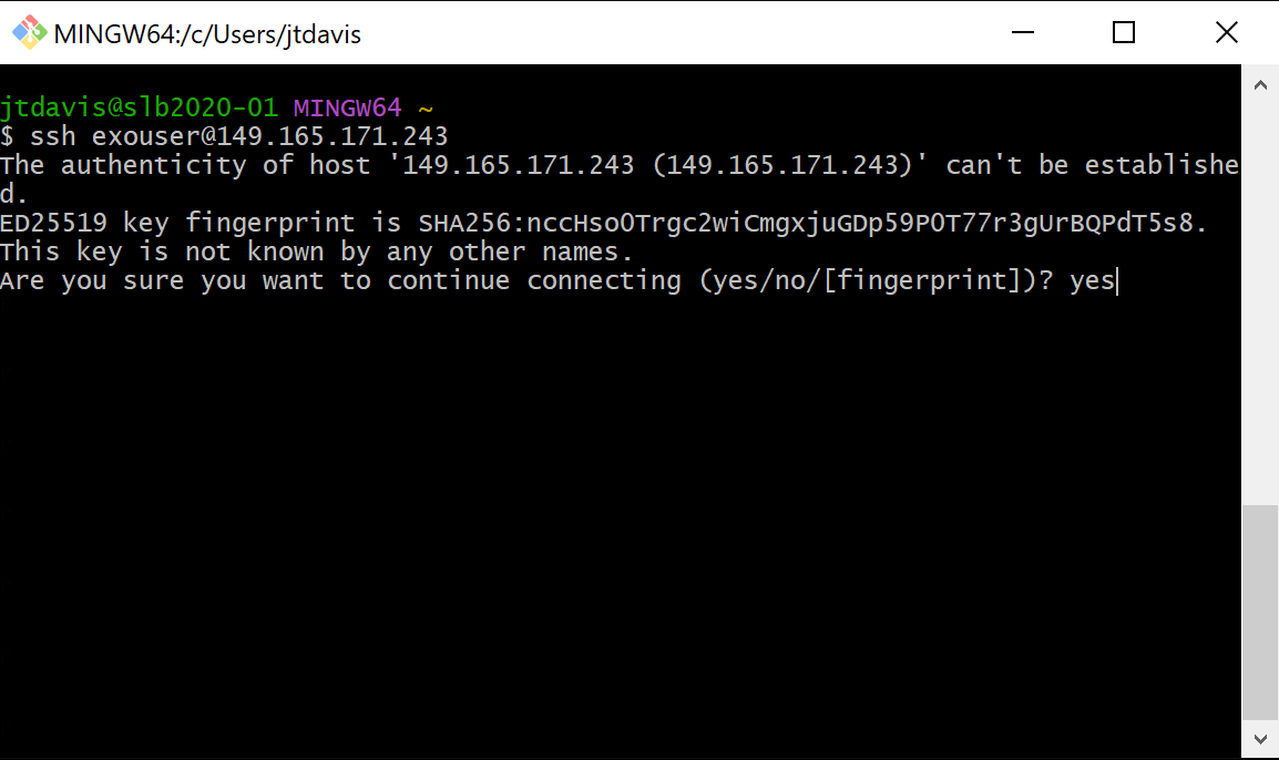 Security Alert GitBash