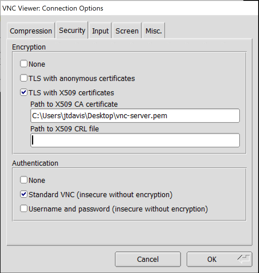 VNC Security